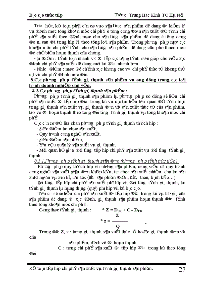 image for page Kế toán chi phí sản xuất và tính giá thành sản phẩm tại xí nghiệp X18 1