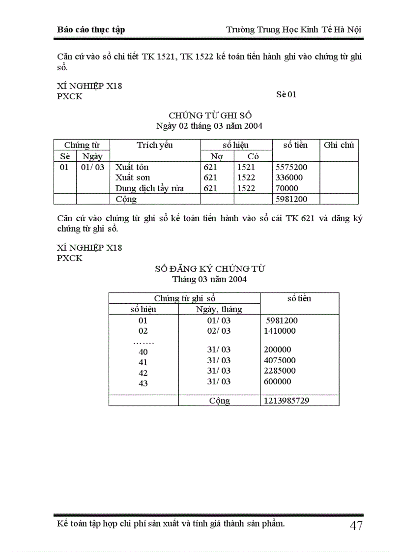 image for page Kế toán chi phí sản xuất và tính giá thành sản phẩm tại xí nghiệp X18 1