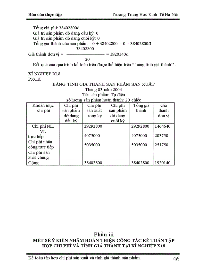 image for page Kế toán chi phí sản xuất và tính giá thành sản phẩm tại xí nghiệp X18 1
