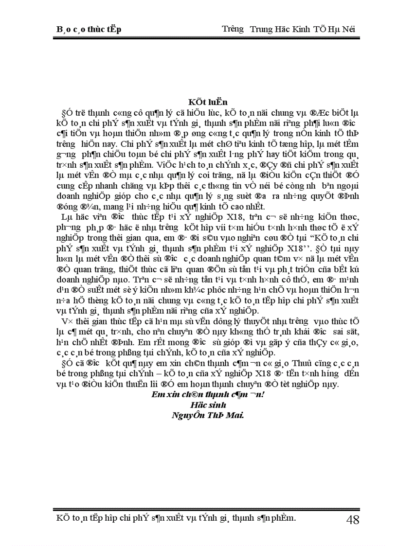image for page Kế toán chi phí sản xuất và tính giá thành sản phẩm tại xí nghiệp X18 1