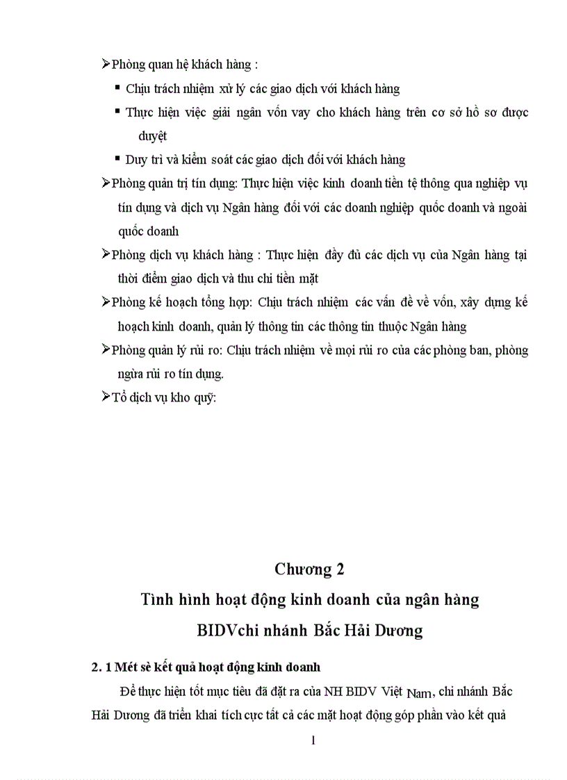 image for page Tình hình hoạt động kinh doanh của ngân hàng Đầu Tư và Phát Triển Việt Nam và Chi nhánh BIDV Bắc Hải Dương