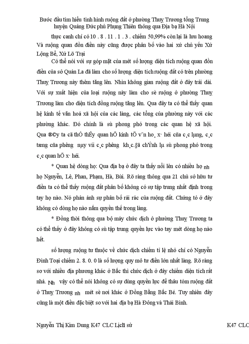 image for page Bước đầu tìm hiểu tình hình ruộng đất ở phường Thuỵ Trương tổng Trung huyện Quảng Đức phủ Phụng Thiên thông qua Địa bạ Hà Nội 1