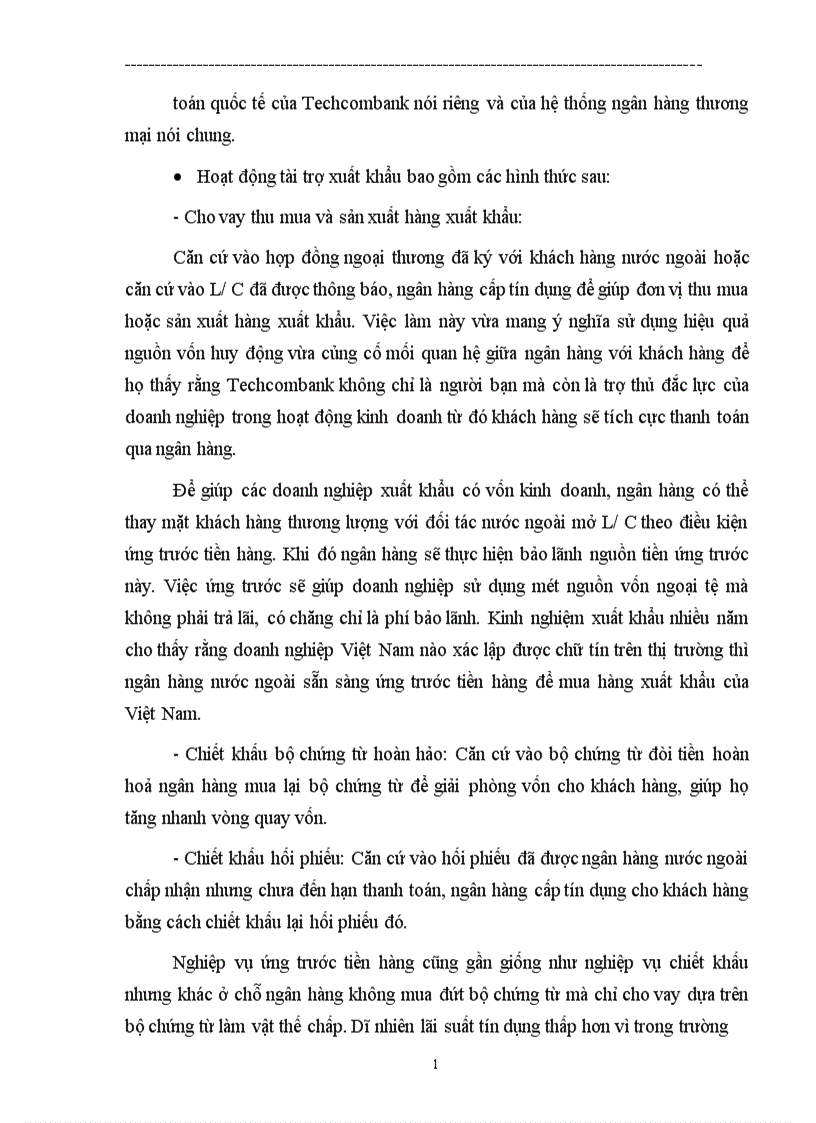 image for page Một số biện pháp nhằm nâng cao chất lượng hoạt động thanh toán quốc tế tại Ngân hàng Thương mại cổ phần Kỹ thương Việt Nam Techcombank 1