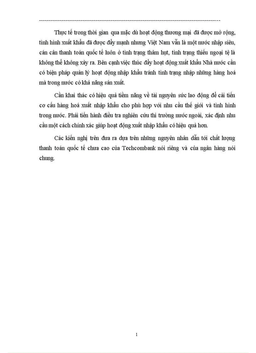 image for page Một số biện pháp nhằm nâng cao chất lượng hoạt động thanh toán quốc tế tại Ngân hàng Thương mại cổ phần Kỹ thương Việt Nam Techcombank 1
