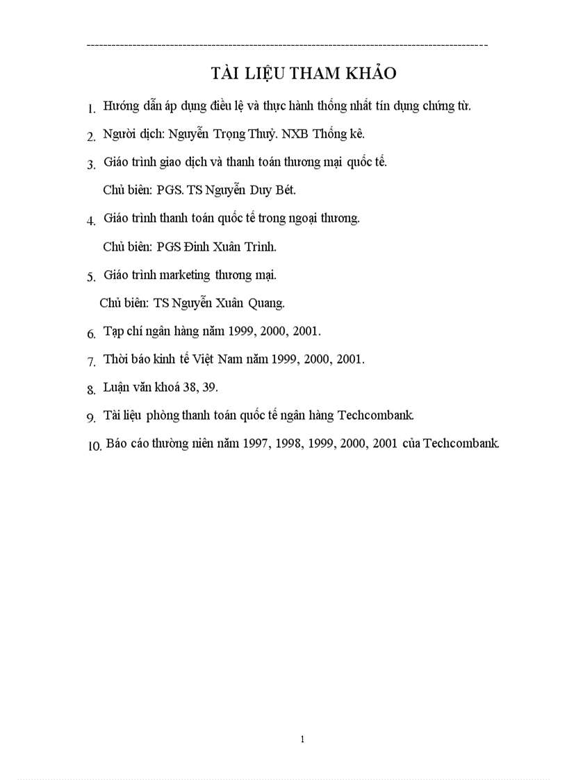 image for page Một số biện pháp nhằm nâng cao chất lượng hoạt động thanh toán quốc tế tại Ngân hàng Thương mại cổ phần Kỹ thương Việt Nam Techcombank 1