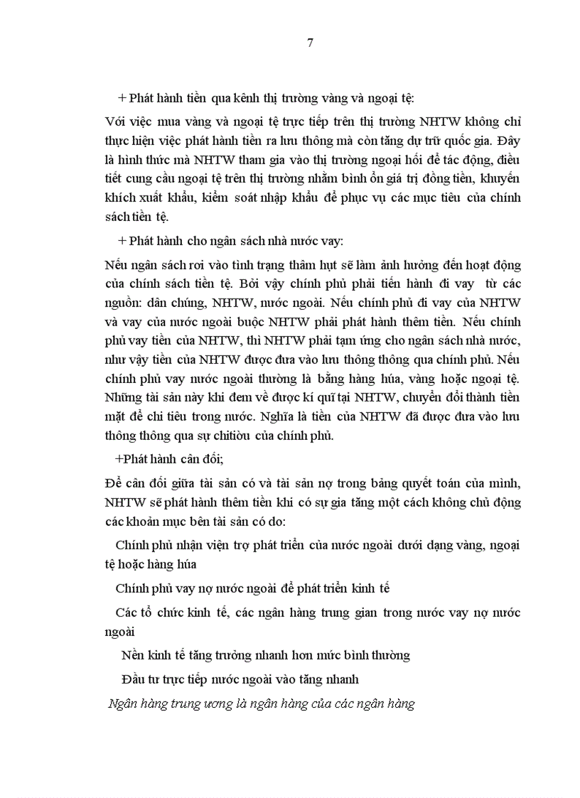 image for page Hoạt động của NHTW và giải pháp nâng cao vai trò của NHTW trong giai đoạn hiện nay