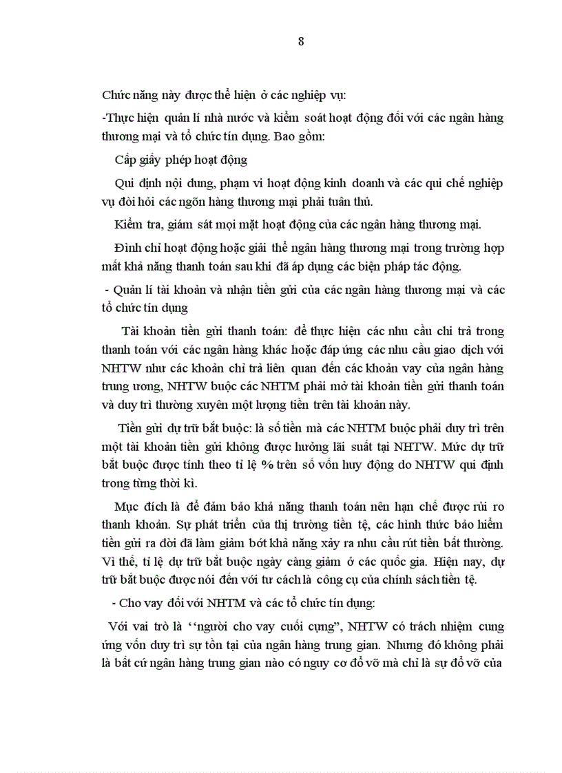 image for page Hoạt động của NHTW và giải pháp nâng cao vai trò của NHTW trong giai đoạn hiện nay