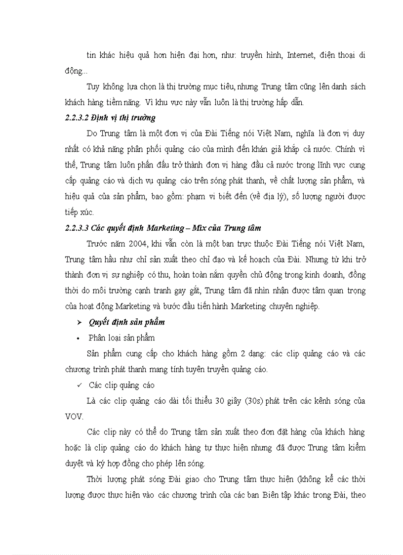 image for page Hoạt động quảng cáo của Trung tâm quảng cáo và dịch vụ phát thanh Đài Tiếng nói Việt Nam thực trạng và giải pháp 1