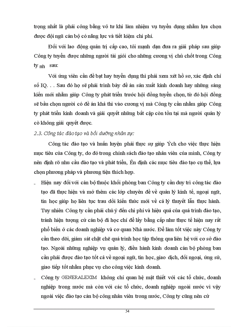 image for page Một số giải pháp đề xuất nhằm nâng cao hiệu quả công tác quản trị nhân sự tại Công ty GENERALEXIM 1