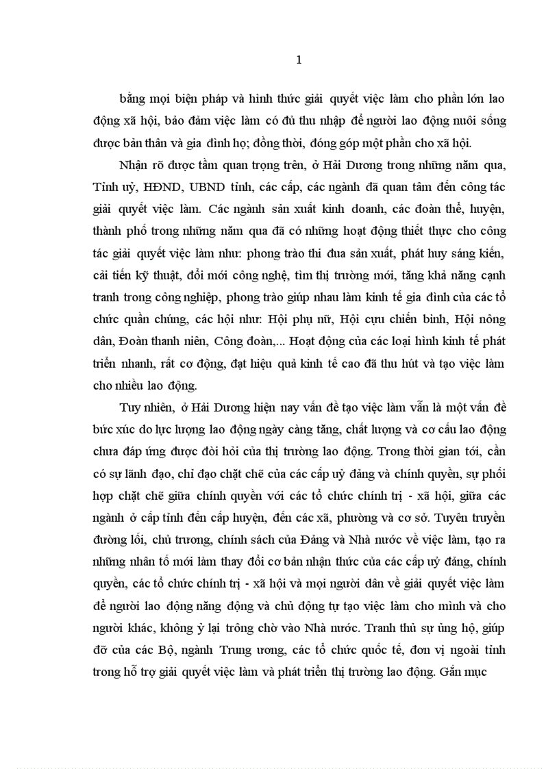 image for page Việc làm và chính sách tạo việc làm ở Hải Dương hiện nay