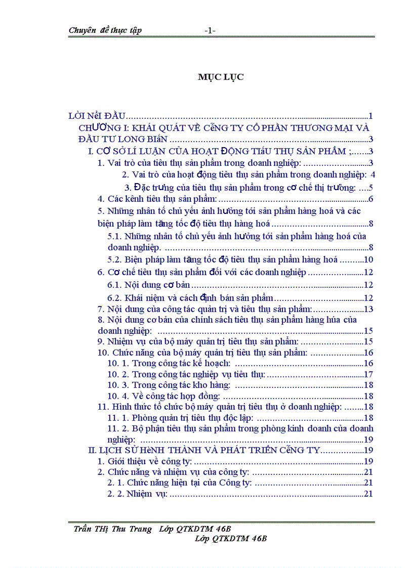 image for page Tiêu thụ sàn phầm hàng hóa tại Công ty cổ phần thương mại và đầu tư Long Biên Thực trạng và giải pháp 1