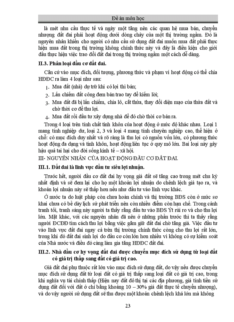 image for page Hoạt động đầu cơ đất đai tại Việt Nam và các giải các giải pháp cần thiết 1
