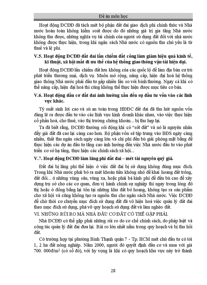 image for page Hoạt động đầu cơ đất đai tại Việt Nam và các giải các giải pháp cần thiết 1