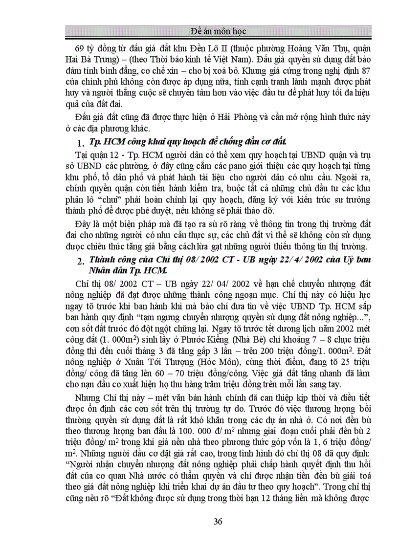 image for page Hoạt động đầu cơ đất đai tại Việt Nam và các giải các giải pháp cần thiết 1