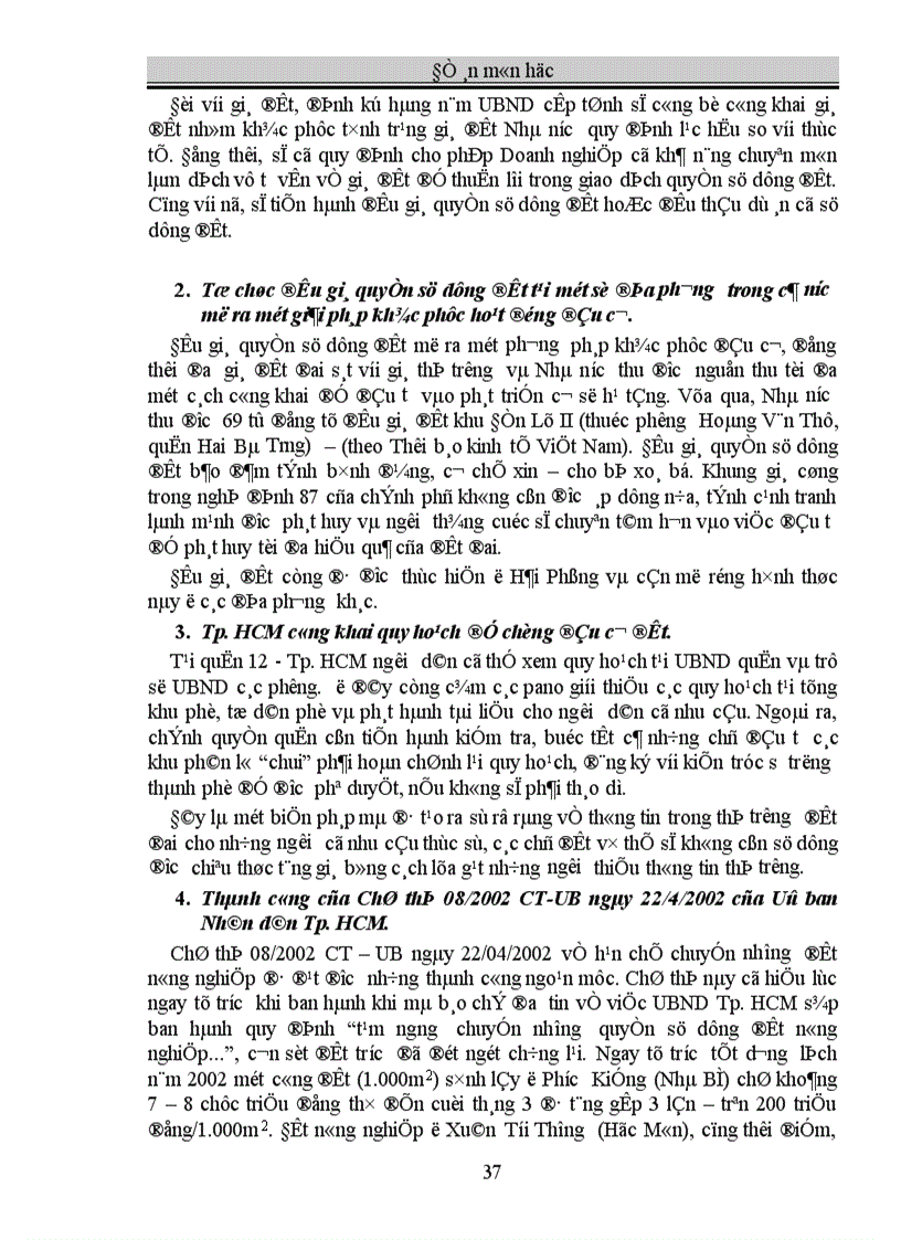 image for page Hoạt động đầu cơ đất đai tại Việt Nam và các giải các giải pháp cần thiết 1