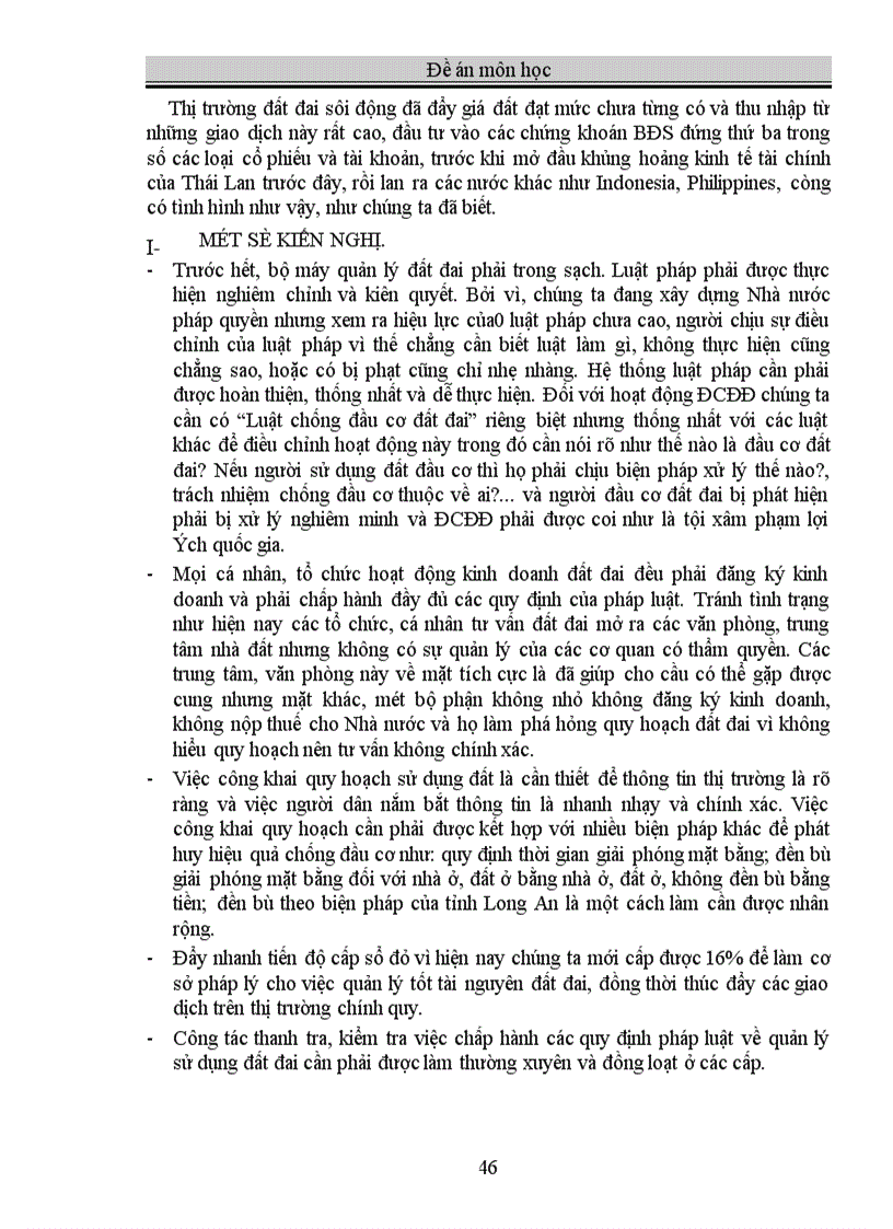 image for page Hoạt động đầu cơ đất đai tại Việt Nam và các giải các giải pháp cần thiết 1