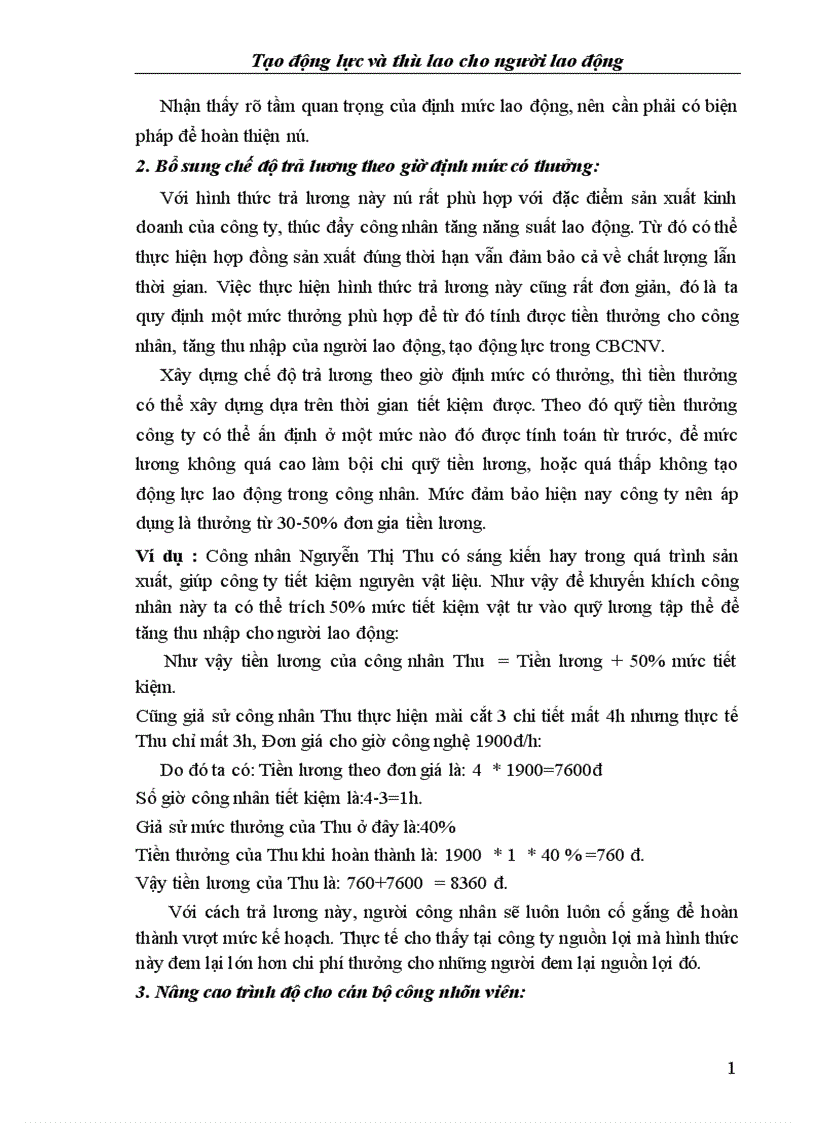 image for page Tạo động lực và thù lao cho người lao động