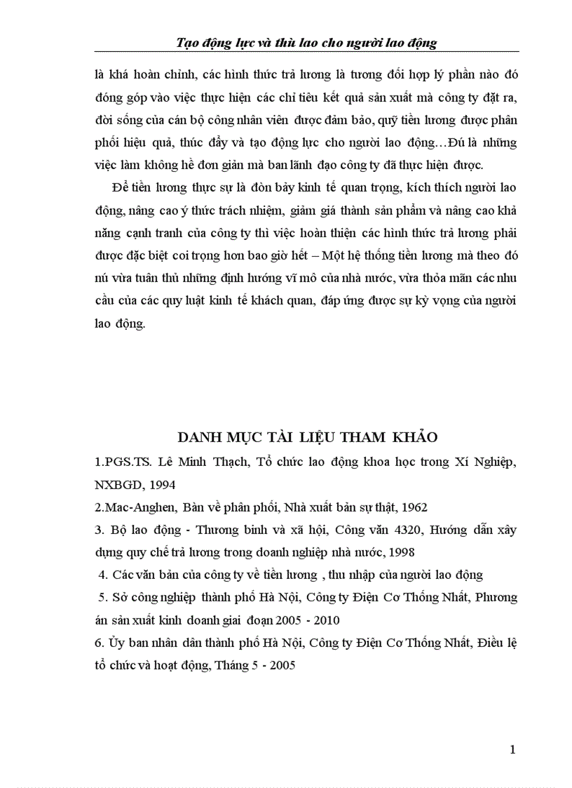 image for page Tạo động lực và thù lao cho người lao động