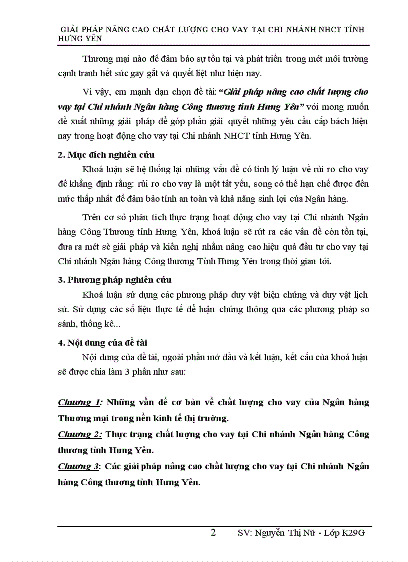 image for page Giải pháp nâng cao chất lượng cho vay tại Chi nhánh Ngân hàng Công thương tỉnh Hưng Yên 1