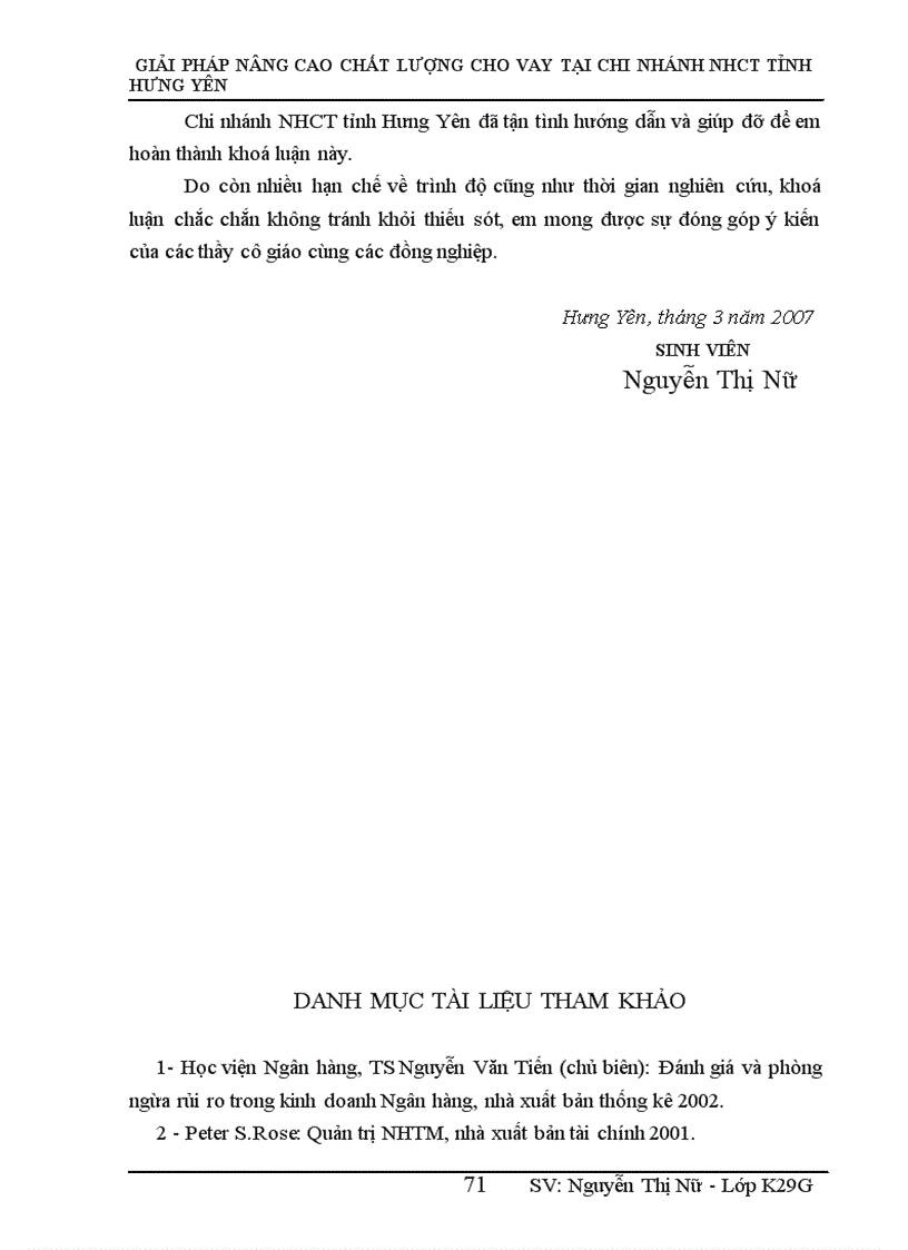 image for page Giải pháp nâng cao chất lượng cho vay tại Chi nhánh Ngân hàng Công thương tỉnh Hưng Yên 1