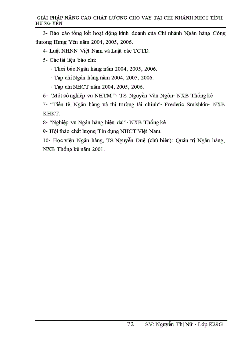 image for page Giải pháp nâng cao chất lượng cho vay tại Chi nhánh Ngân hàng Công thương tỉnh Hưng Yên 1