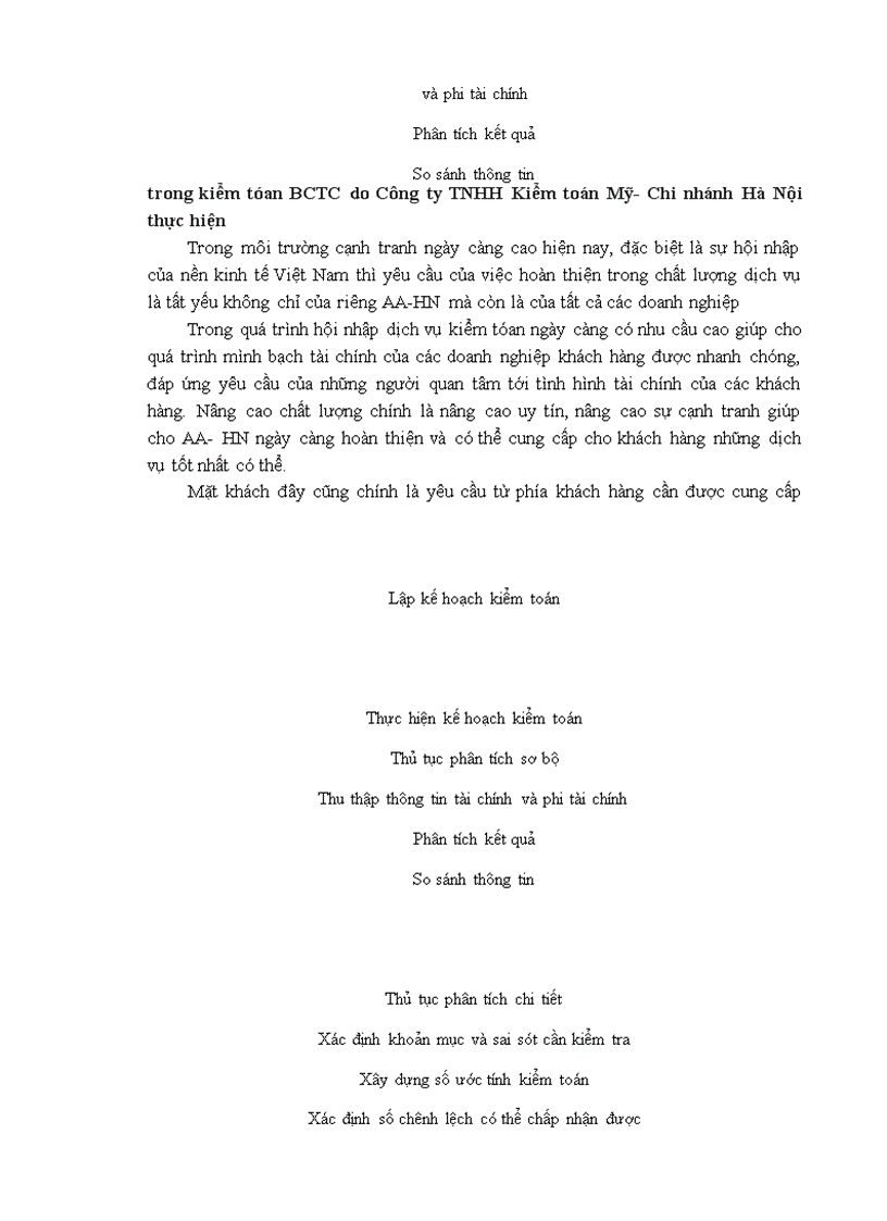 image for page Vận dụng thủ tục phân tích trong kiểm toán báo cáo tài chính do Công ty TNHH Kiểm toán Mỹ chi nhánh Hà Nội thực hiện 1