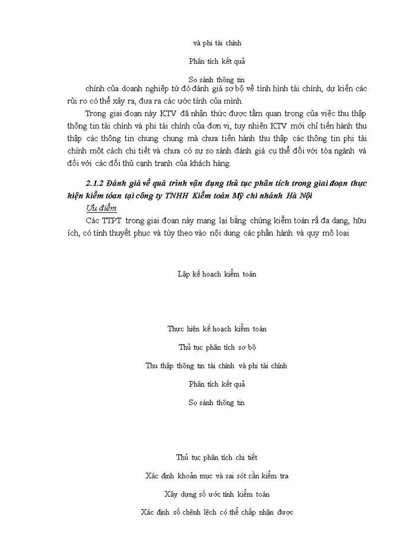 image for page Vận dụng thủ tục phân tích trong kiểm toán báo cáo tài chính do Công ty TNHH Kiểm toán Mỹ chi nhánh Hà Nội thực hiện 1