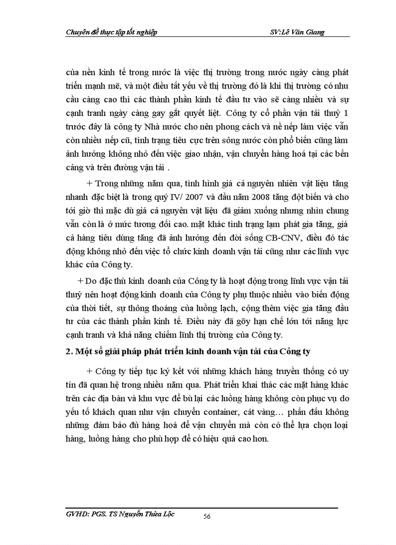 image for page Thực trạng và một số giải pháp phát triển kinh doanh vận tải của Công ty cổ phần vận tải thuỷ 1