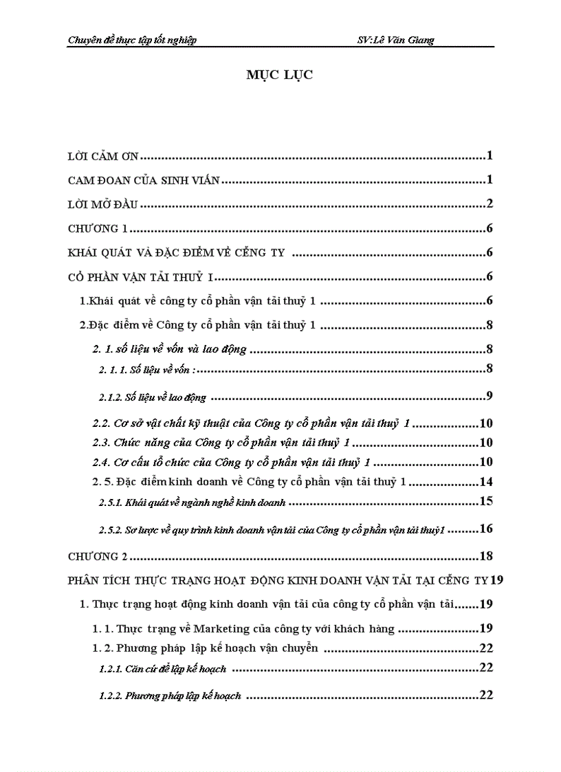 image for page Thực trạng và một số giải pháp phát triển kinh doanh vận tải của Công ty cổ phần vận tải thuỷ 1