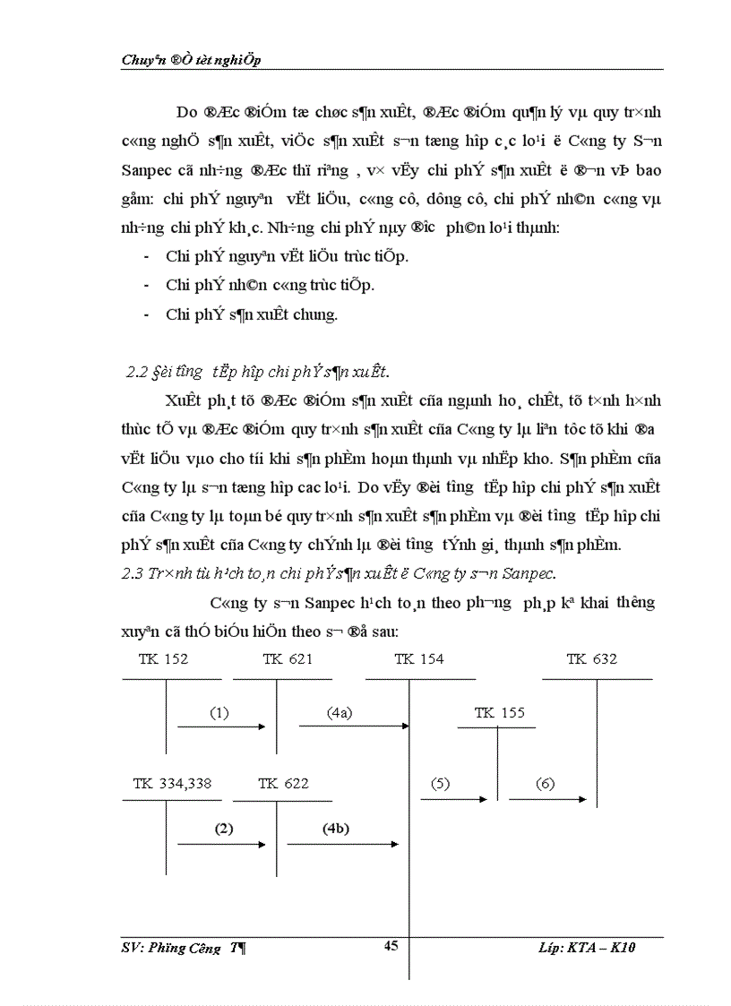 image for page Tổ chức kế toán tập hợp chi phí sản xuất và tính giá thành sản phẩm ở Công ty Sơn SanPec 1