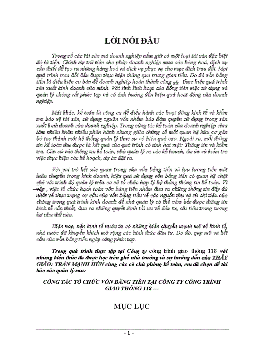 image for page Công tác tổ chức vốn bằng tiền tại công ty công trình giao thông 118 1