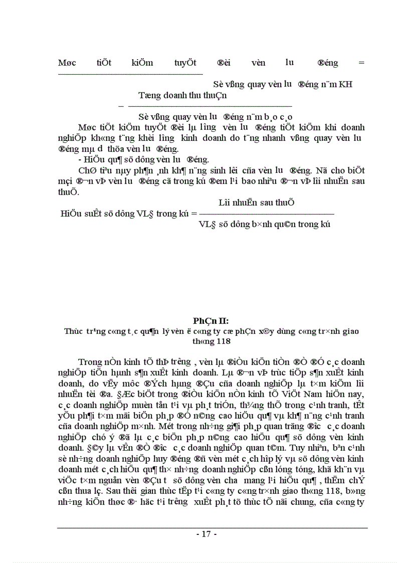 image for page Công tác tổ chức vốn bằng tiền tại công ty công trình giao thông 118 1