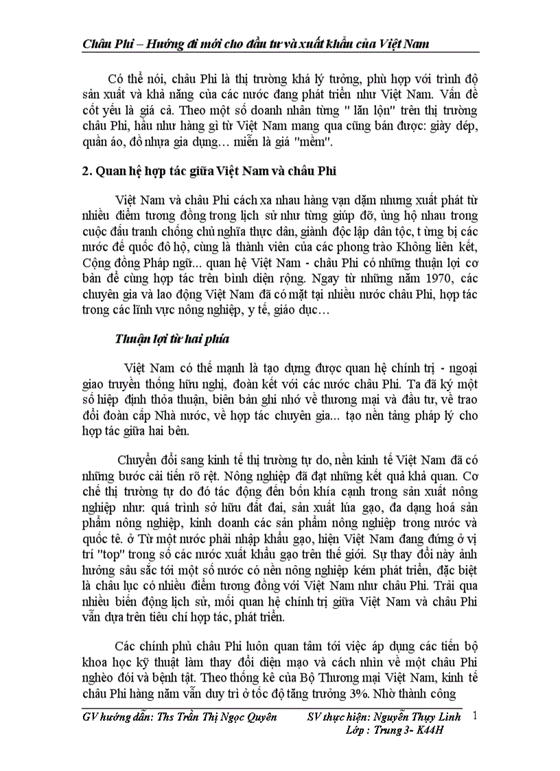 image for page châu phi Hướng đi mới cho đầu tư và xuất khẩu của Việt Nam 1