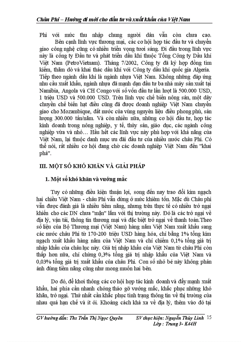 image for page châu phi Hướng đi mới cho đầu tư và xuất khẩu của Việt Nam 1