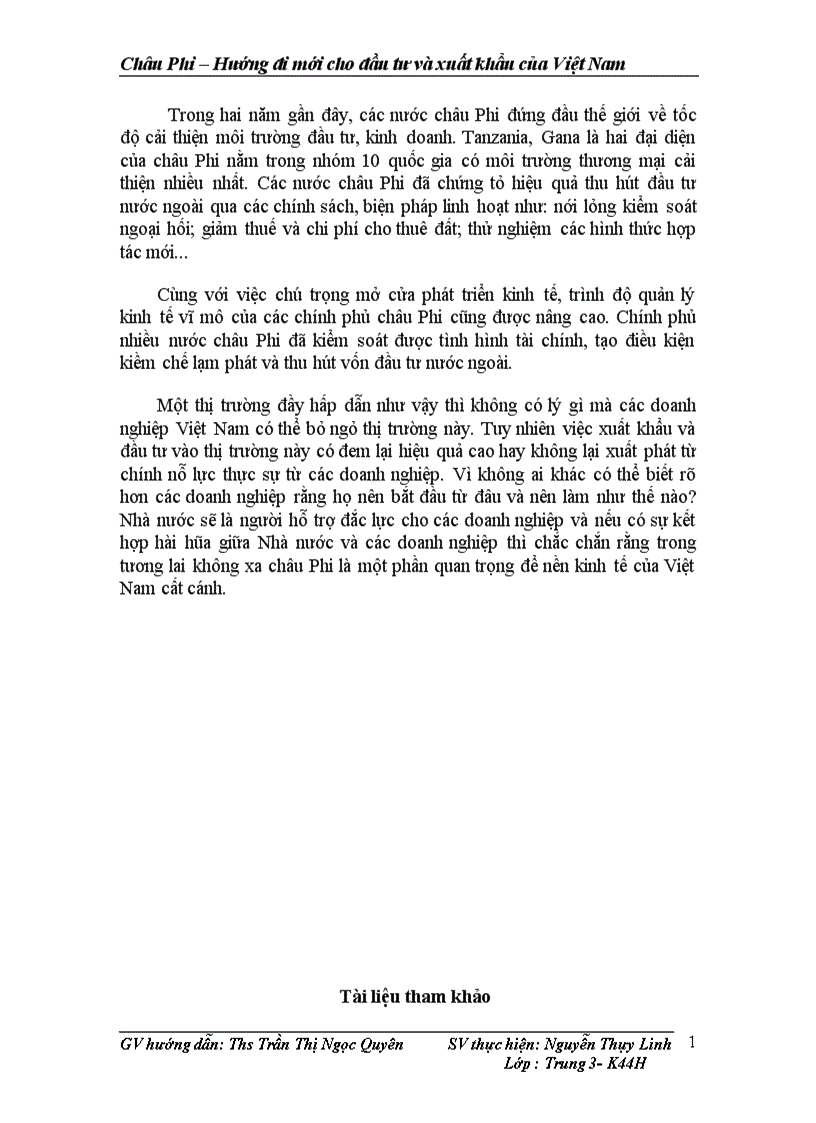 image for page châu phi Hướng đi mới cho đầu tư và xuất khẩu của Việt Nam 1
