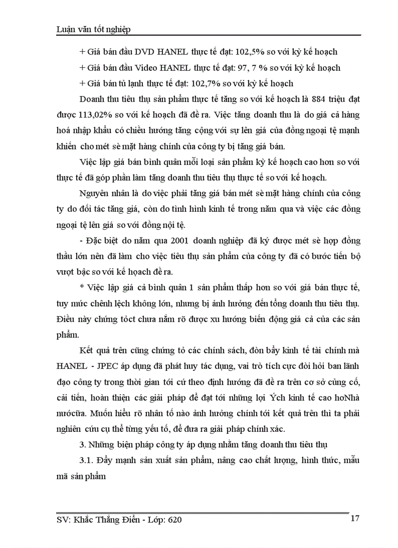 image for page Phân tích doanh thu tiêu thụ của Công ty cổ phần điện tử chuyên dụng Hanel 1