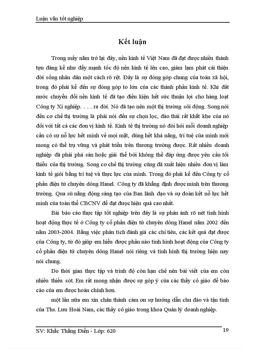 image for page Phân tích doanh thu tiêu thụ của Công ty cổ phần điện tử chuyên dụng Hanel 1