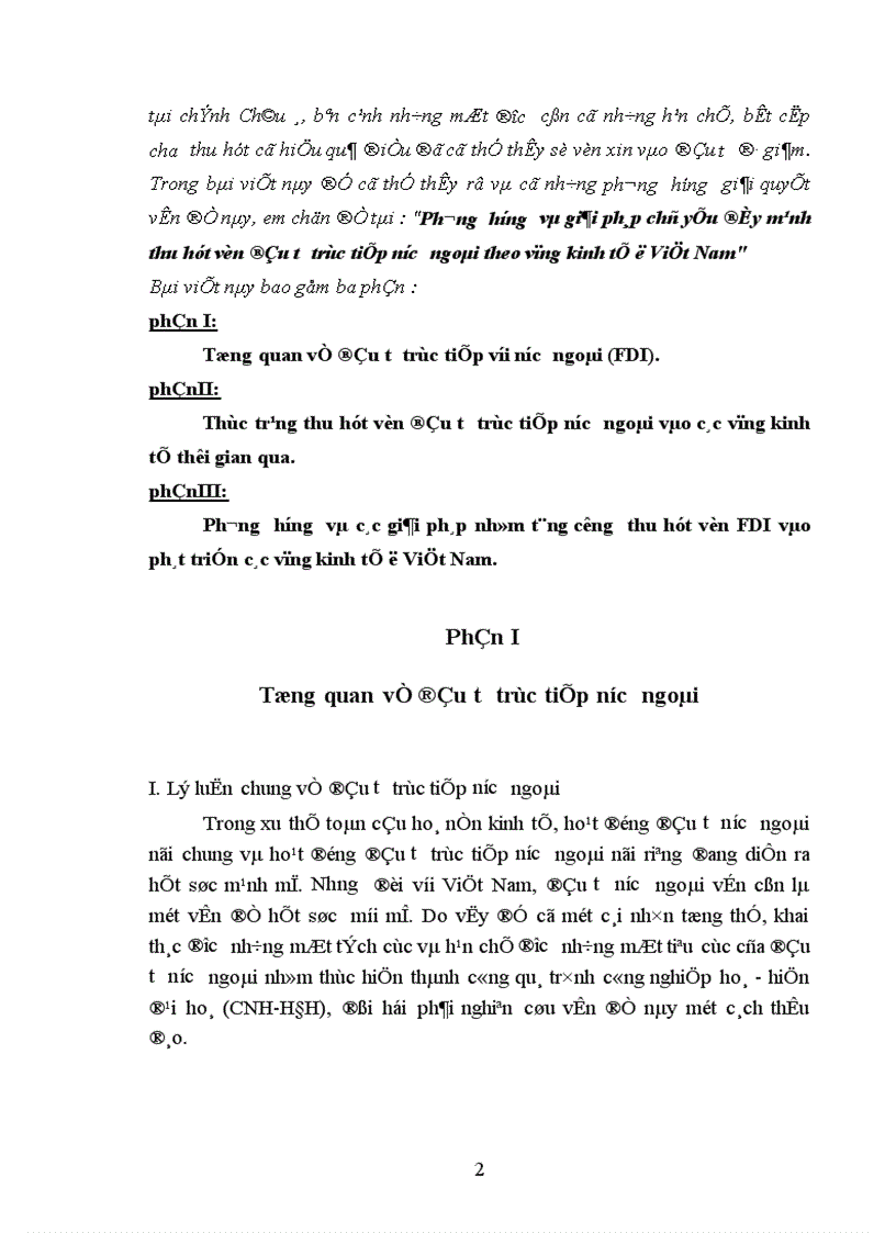 image for page Phương hướng và giải pháp chủ yếu đẩy mạnh thu hút vốn đầu tư trực tiếp nước ngoài theo vùng kinh tế ở Việt Nam 1