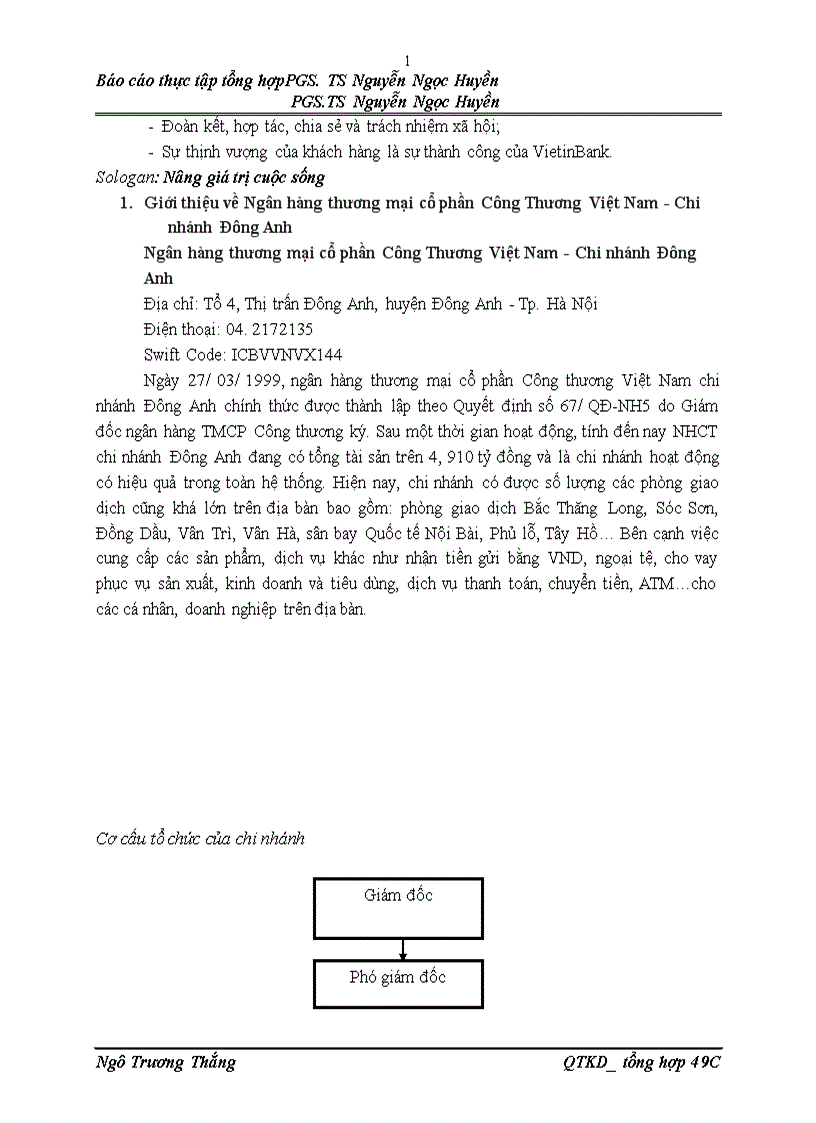 image for page Báo cáo thực tập tổng hợp tại Ngân hàng thương mại cổ phần Công thương Việt Nam chi nhánh Đông Anh