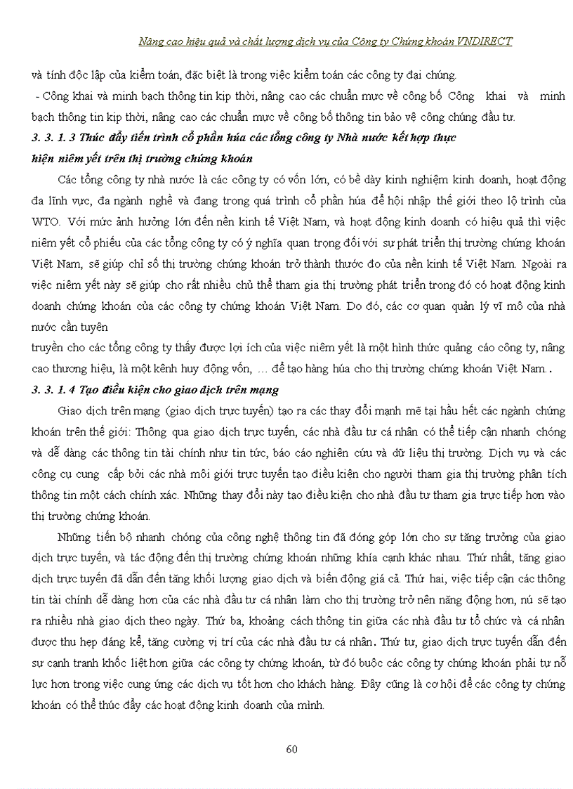 image for page Nâng cao hiệu quả và chất lượng dịch vụ của Công ty Chứng khoán VNDirect