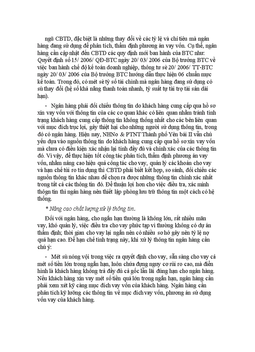 image for page Một số giải pháp nâng cao hiệu quả quản lý các khoản cho vay ngắn hạn tại NHNo PTNT Thành phố Yên Bái