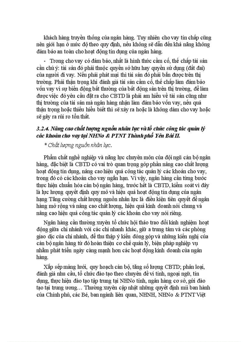 image for page Một số giải pháp nâng cao hiệu quả quản lý các khoản cho vay ngắn hạn tại NHNo PTNT Thành phố Yên Bái