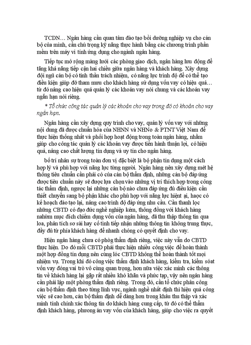 image for page Một số giải pháp nâng cao hiệu quả quản lý các khoản cho vay ngắn hạn tại NHNo PTNT Thành phố Yên Bái