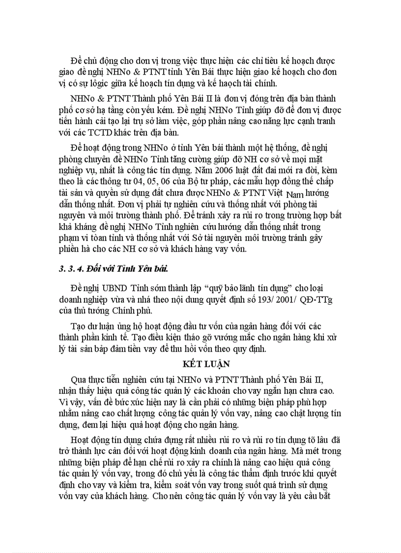 image for page Một số giải pháp nâng cao hiệu quả quản lý các khoản cho vay ngắn hạn tại NHNo PTNT Thành phố Yên Bái
