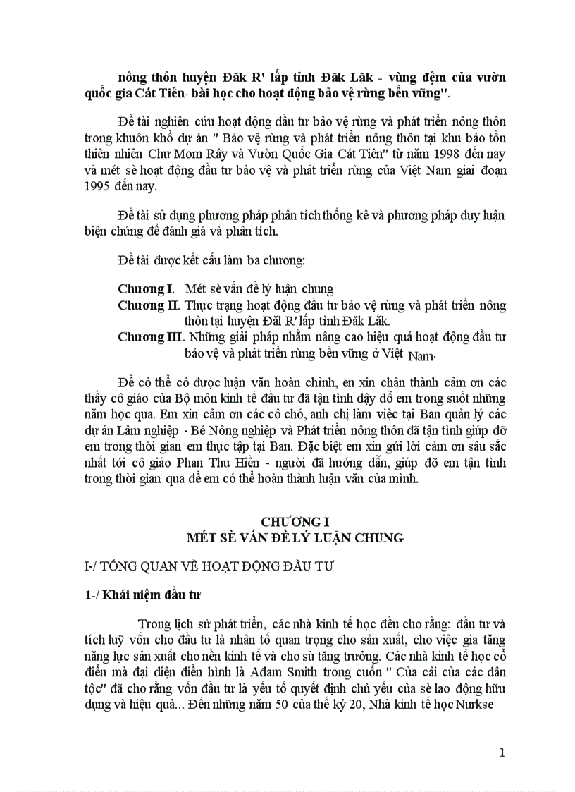 image for page Đầu tư bảo vệ rừng và phát triển nông thôn huyện Đăk R lấp tỉnh Đăk Lăk vùng đệm của vườn quốc gia Cát Tiên bài học cho hoạt động bảo vệ rừng bền vững
