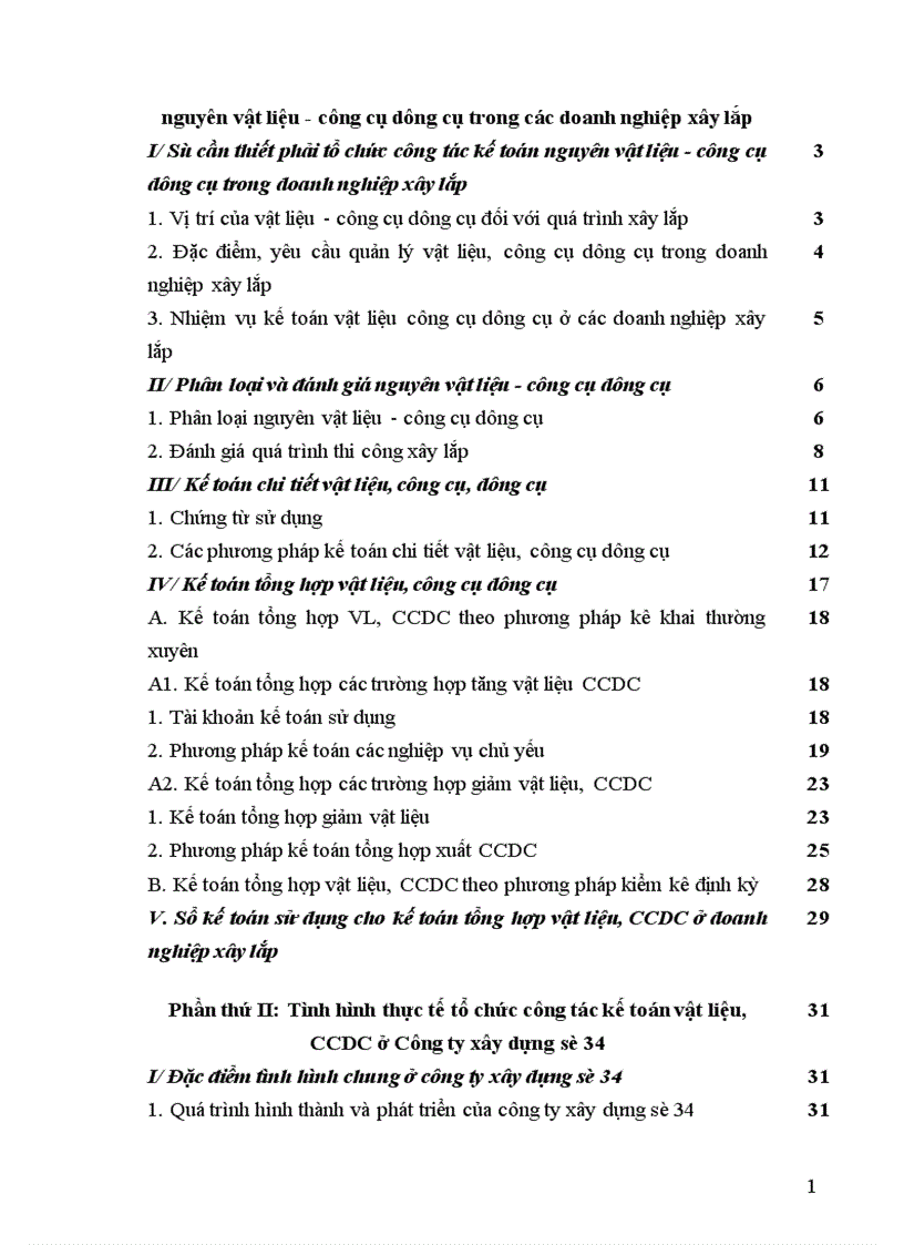 image for page Tổ chức công tác kế toán nguyên vật liệu công cụ dụng cụ ở công ty xây dựng số 19 1