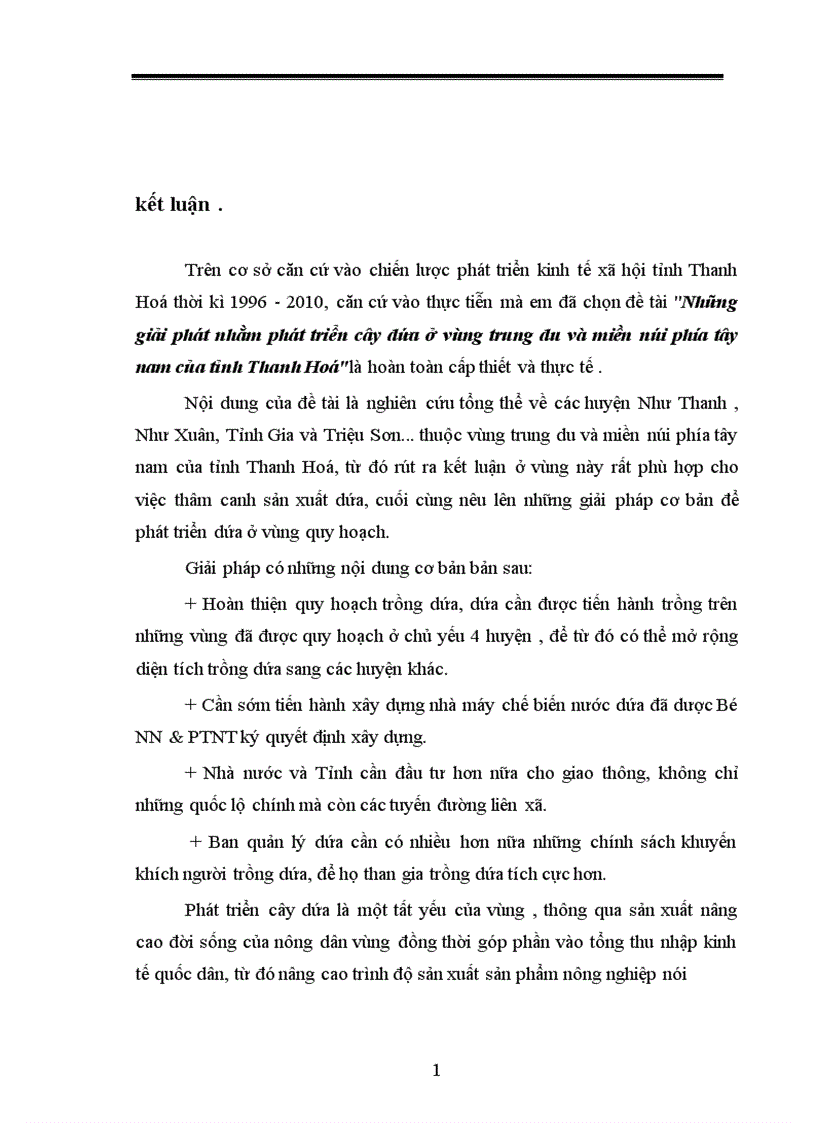 image for page Những giải phát nhằm phát triển cây dứa ở vùng trung du và miền núi phía tây nam của tỉnh Thanh Hoá 1