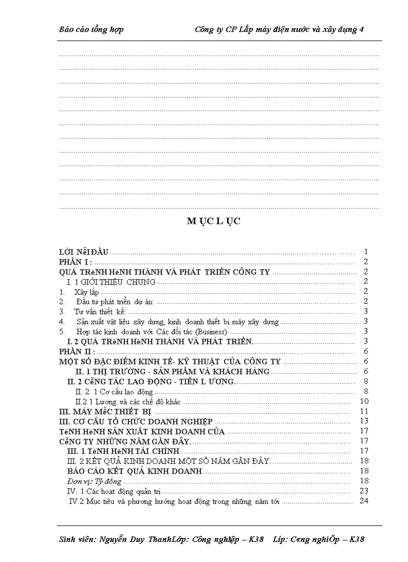 image for page Báo cáo tổng hợp tại Công ty CP Lắp máy điện nước và xây dựng 4