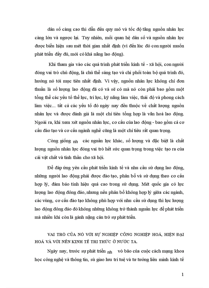 image for page Sự phát triển nguồn nhân lực vai trò của nó với sự nghiệp CNH HĐH và với nền kinh tế tri thức ở nước ta 1