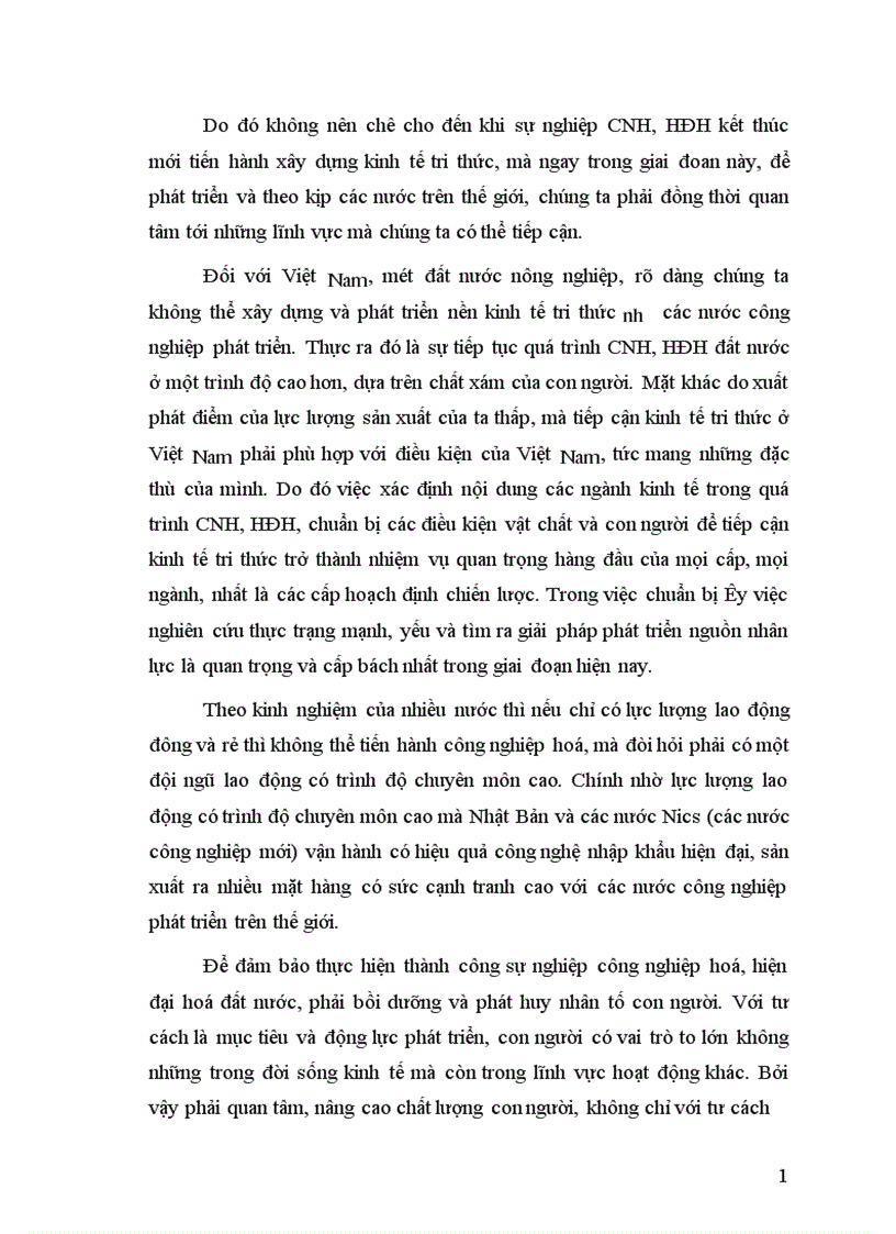 image for page Sự phát triển nguồn nhân lực vai trò của nó với sự nghiệp CNH HĐH và với nền kinh tế tri thức ở nước ta 1